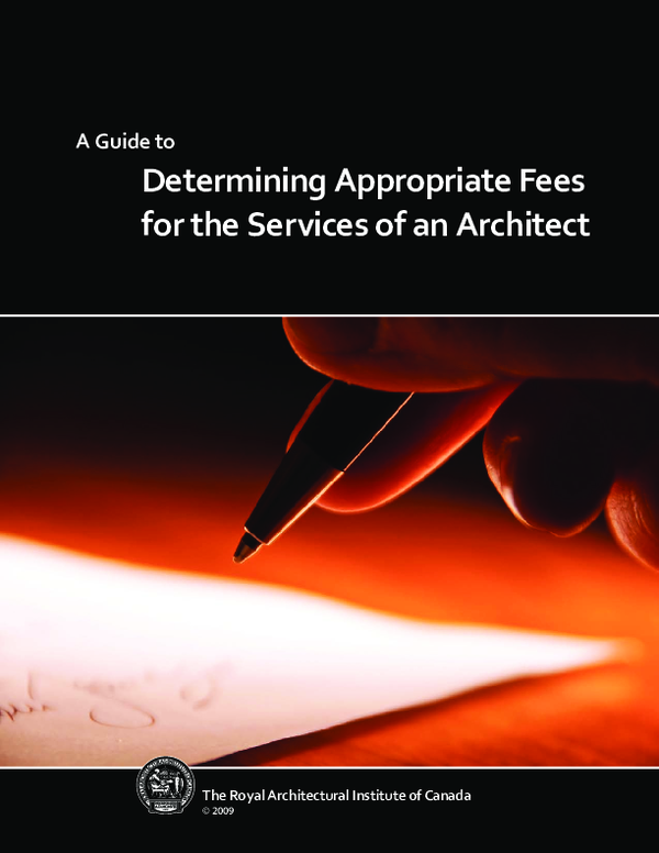 (PDF) Determining Appropriate Fees for the Services of an Architect A ...