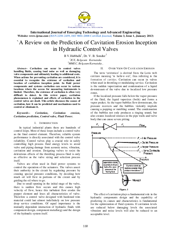(PDF) 10`A 110`A Review on the Prediction of Cavitation Erosion ...