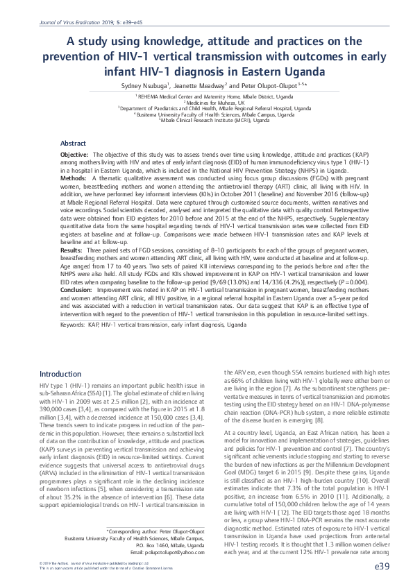 (PDF) A study using knowledge, attitude and practices on the prevention ...