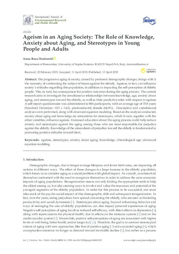 Elderly people stereotypes image