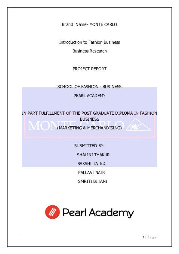 (DOC) Monte Carlo Report Final Smriti Bihani Academia.edu