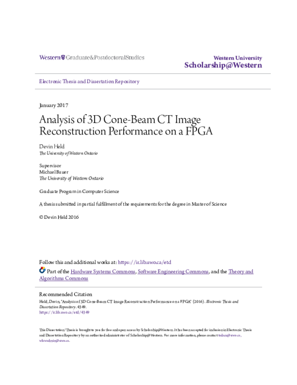 (PDF) Analysis of 3D Cone-Beam CT Image Reconstruction Performance on a ...