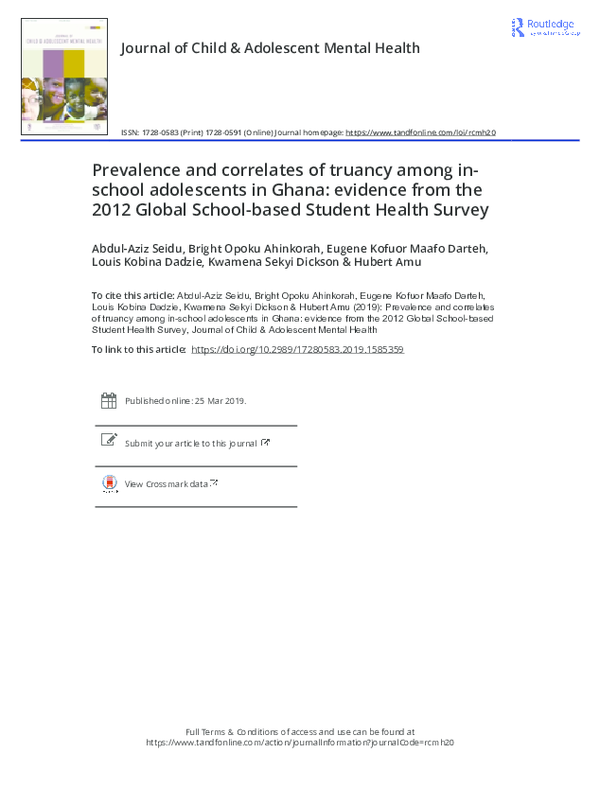Causes of truancy among secondary school students image