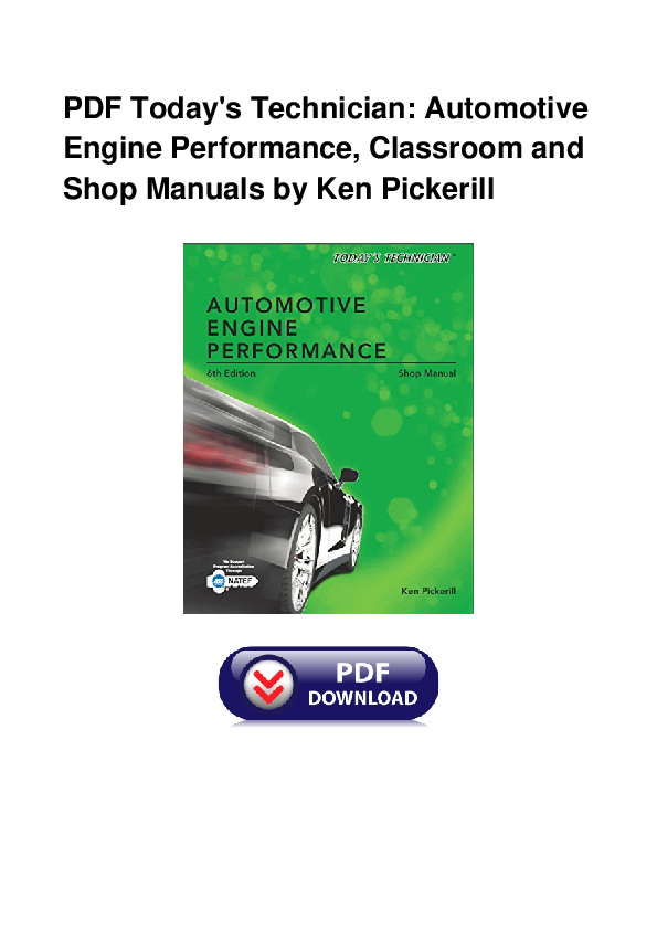 (PDF) PDF Today s Technician Automotive Engine Performance Classroom