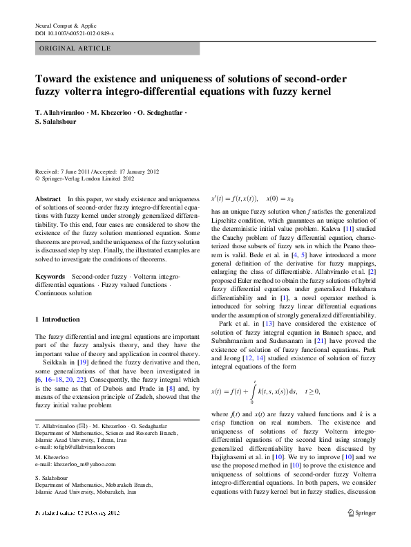 (PDF) Toward the existence and uniqueness of solutions of second-order ...