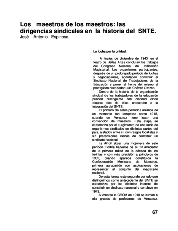 (PDF) Los maestros de los maestros: las dirigencias sindicales en la ...
