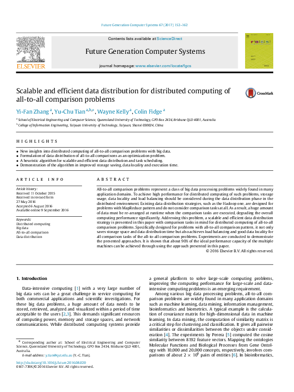 (PDF) Scalable and efficient data distribution for distributed ...