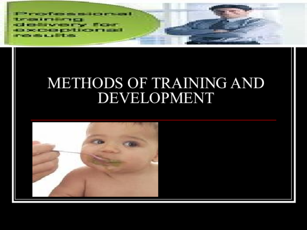 (PDF) METHODS OF TRAINING AND DEVELOPMENT