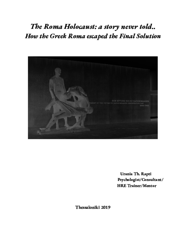 (PDF) The Roma Holocaust: a story never told.. How the Greek Roma ...