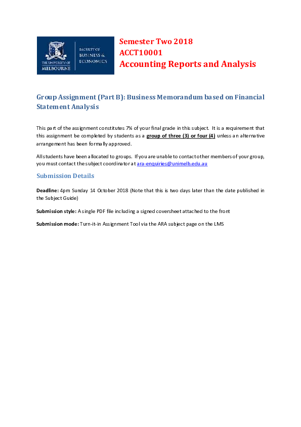 Pdf Accounting Reports And Analysis Group Assignment Part B Business Memorandum Based On Pdf Accounting Reports And Analysis Group Assignment Part B Business Memorandum Based On