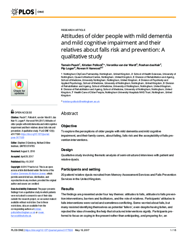 (PDF) Attitudes of older people with mild dementia and mild cognitive ...