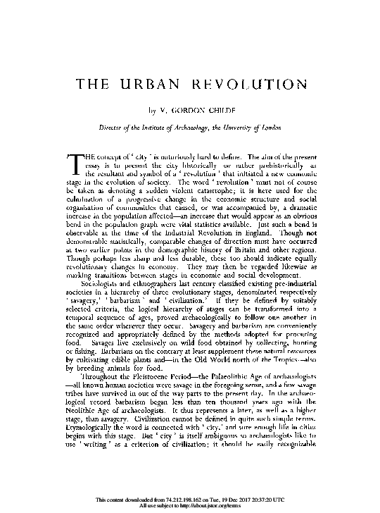(PDF) THE URBAN REVOLUTION Peony Cen Academia.edu