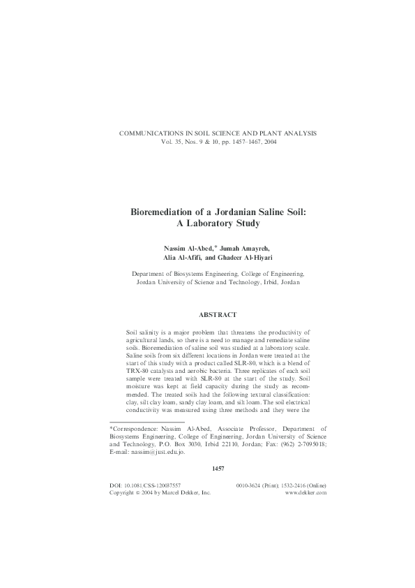 Saline soil ec image
