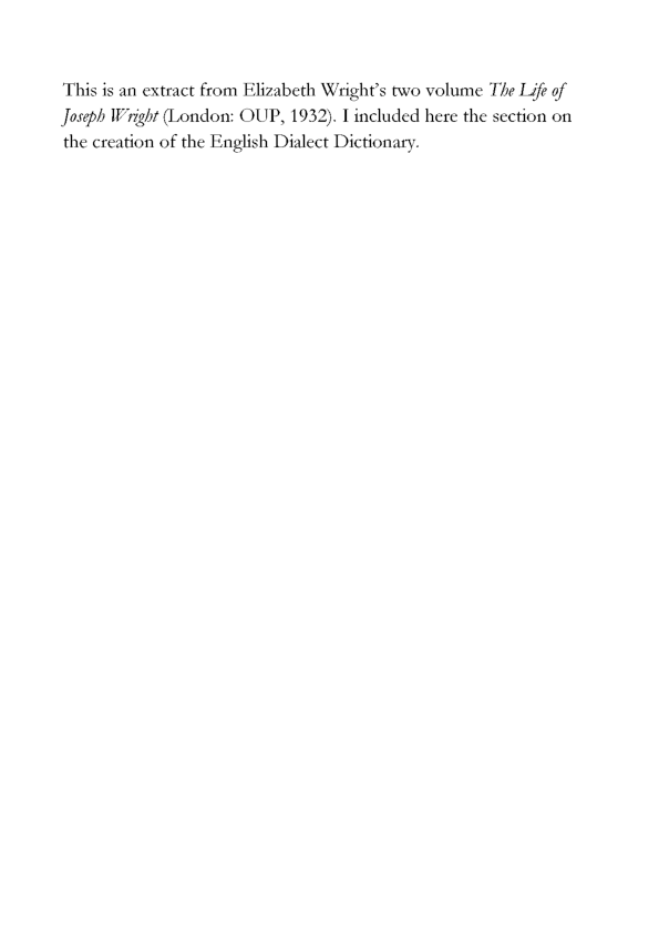 (PDF) Wright, The Creation of the English Dialect Dictionary Simon