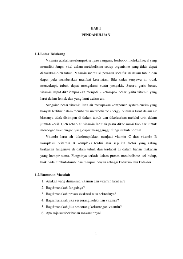 Doc Vitamin Larut Air Devina D Indriani Academia Edu