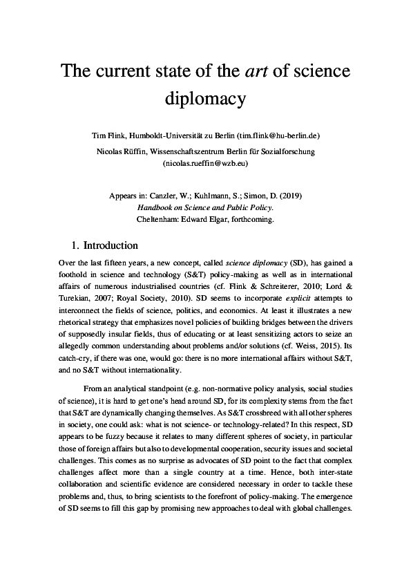 The Current State Of Scientific >> Pdf The Current State Of The Art Of Science Diplomacy Tim Flink The Current State Of Scientific >> Pdf The Current State Of The Art Of Science Diplomacy Tim Flink