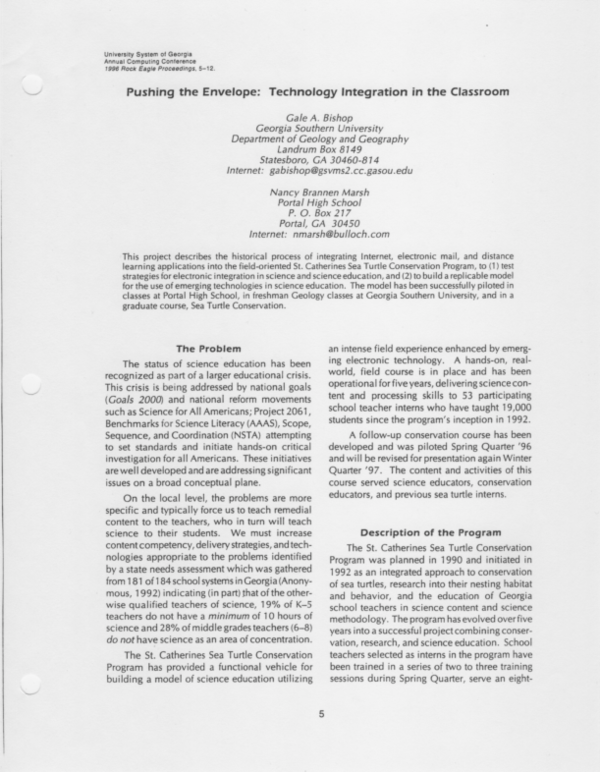 (PDF) Pushing the Envelope Technology Integration into the Classroom