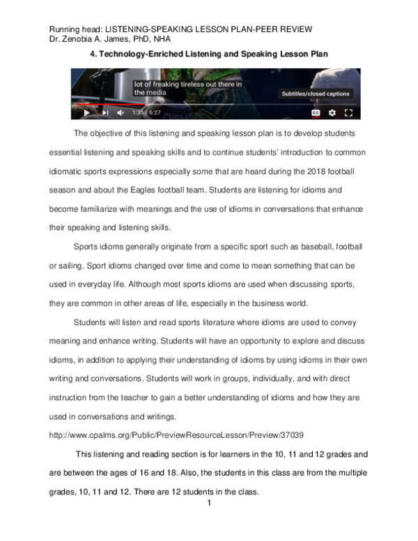 Doc Technology Enriched Listening And Speaking