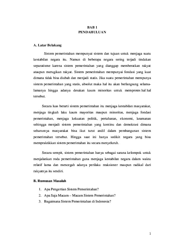 Doc Sistem Pemerintahan Ilmu Negara Haryati Aprilia Wahyuningsih Academia Edu