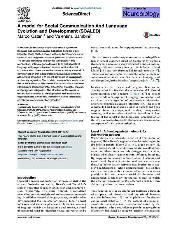 (PDF) A model for Social Communication And Language Evolution and ...