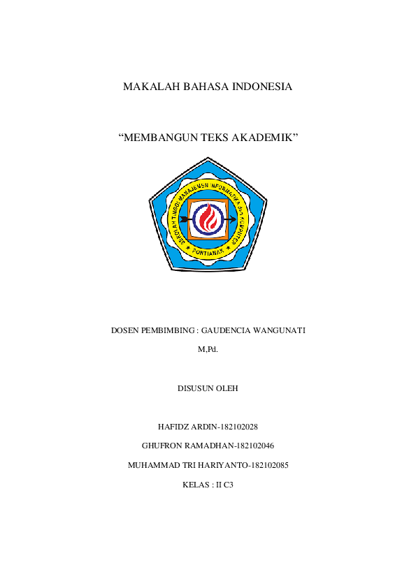 Teks Akademik Bersifat Sederhana Dalam Struktur Kalimat