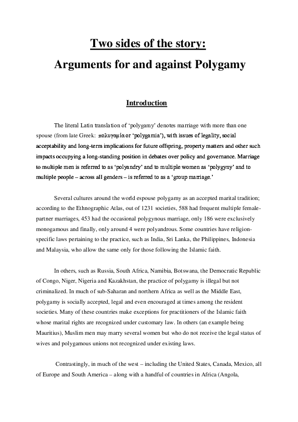 (DOC) Polygamy