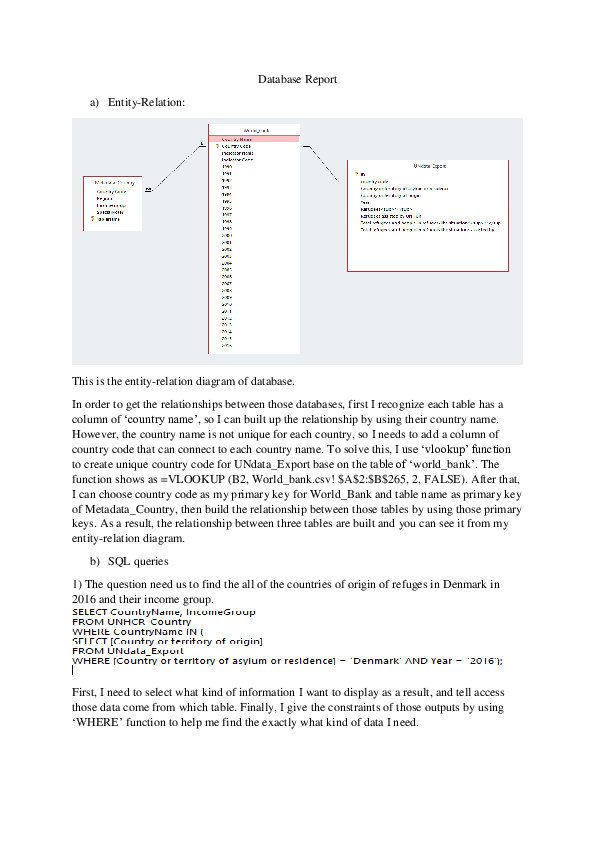 (DOC) Database Report