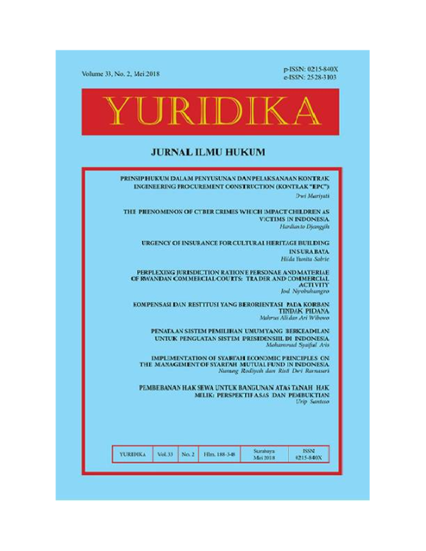 (PDF) Jurnal Yuridika UNAIR Mei 2018 Ari Wibowo