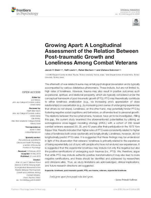 (PDF) Growing Apart: A Longitudinal Assessment of the Relation Between ...