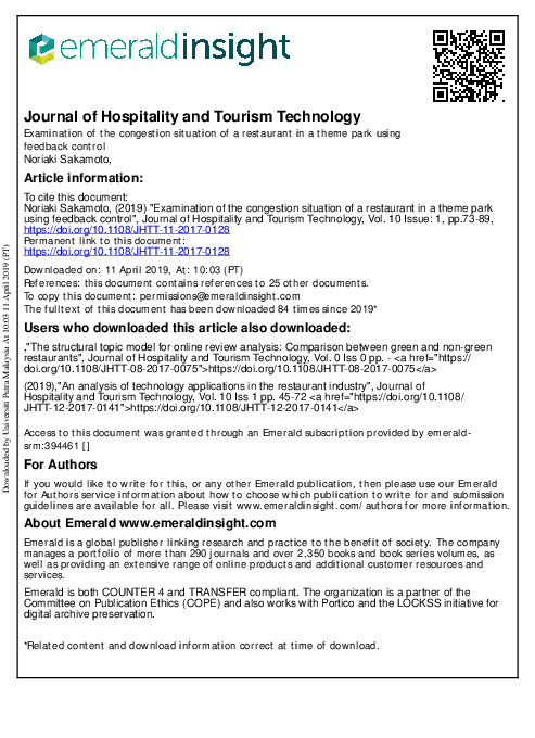 Pdf An Analysis Of Technology Applications In The Restaurant Industry Ahasan Bari Academia Edu