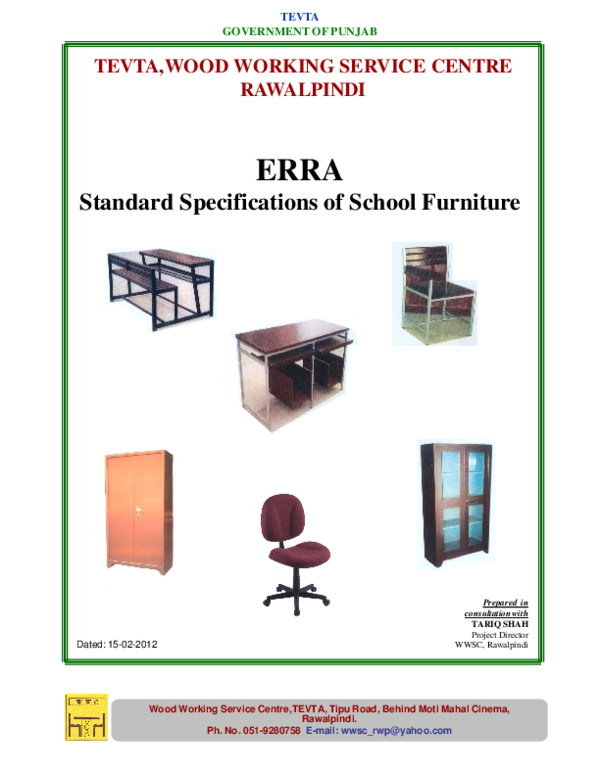 (PDF) TEVTA GOVERNMENT OF PUNJAB TEVTA,WOOD WORKING SERVICE CENTRE