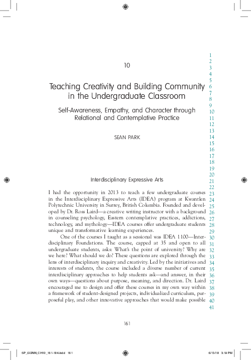 (PDF) Teaching Creativity and Building Community in the Undergraduate ...