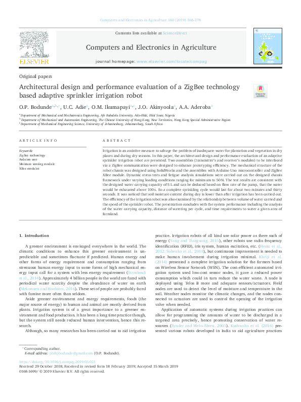 (PDF) Architectural design and performance evaluation of a ZigBee ...