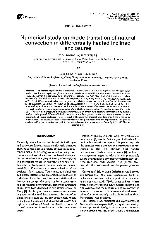 (PDF) Numerical study on mode-transition of natural convection in ...
