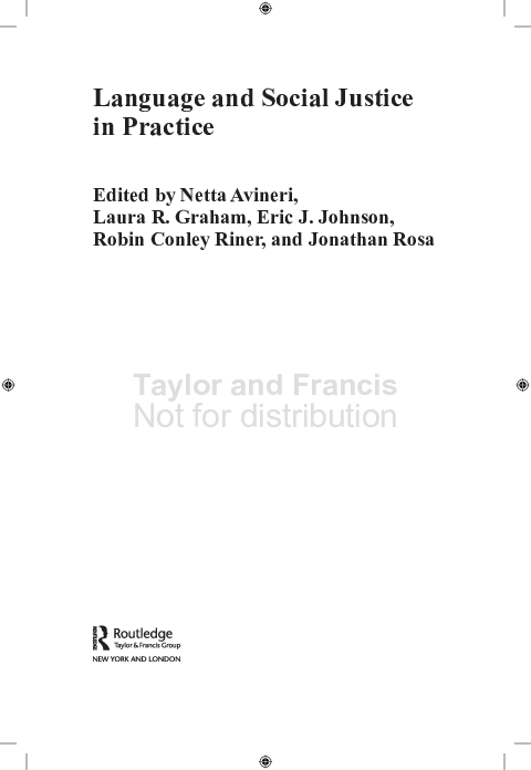 (PDF) Introduction: Reimagining Language and Social Justice