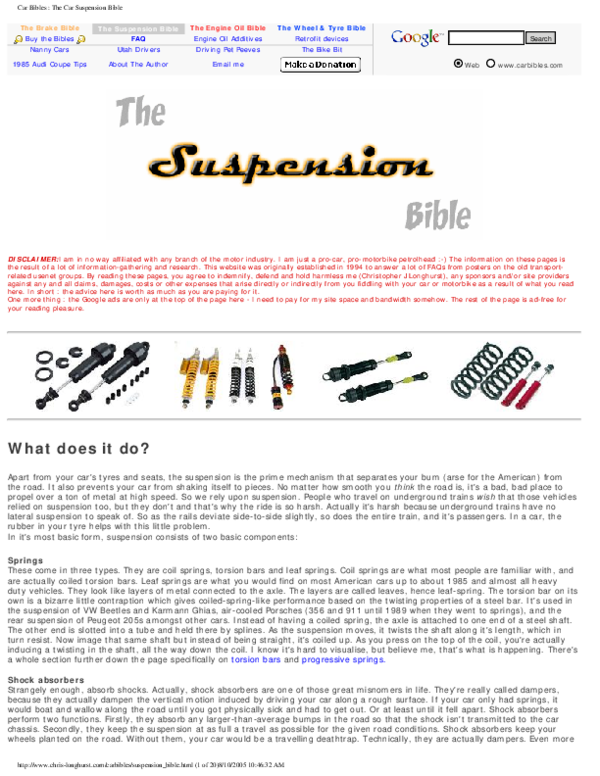 Car struts essay image
