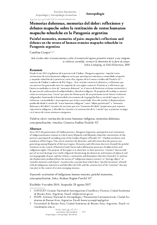 (PDF) Memorias dolorosas, memorias del dolor: reflexiones y debates ...