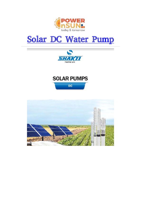 (PDF) Solar DC Water Pump LK Verma Academia.edu