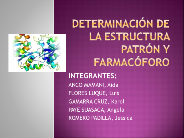 (PPT) Determinación de la estructura patrón y farmacóforo
