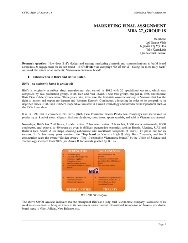 (PDF) CFVG_MBA 27_Group 18 Marketing Final Assignment MARKETING FINAL ...