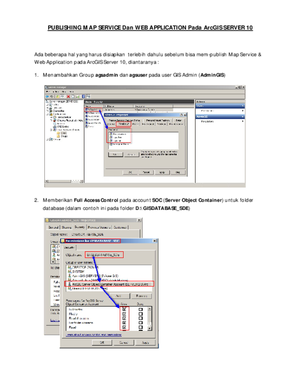 (PDF) MEMBANGUN ARCGIS SERVER-6. PUBLISHING MAP SERVICE Dan WEB ...