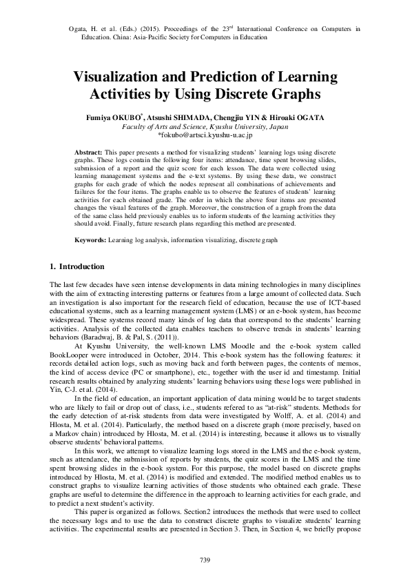 (PDF) Visualization and Prediction of Learning Activities by Using ...