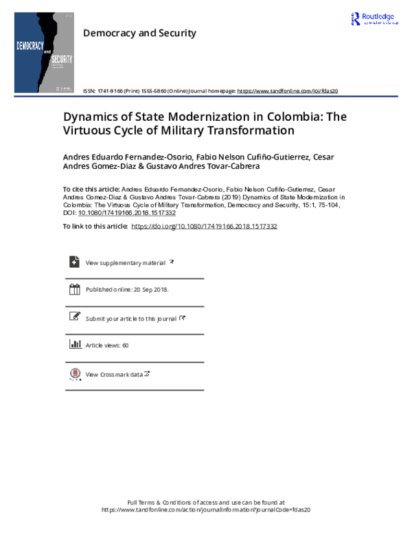 (PDF) Dynamics of State Modernization in Colombia: The Virtuous Cycle ...