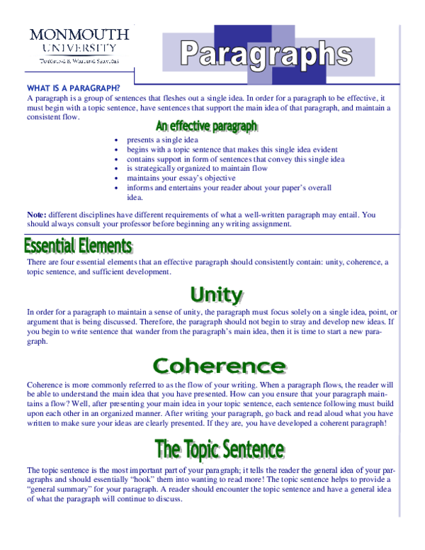when to start a new paragraph pdf