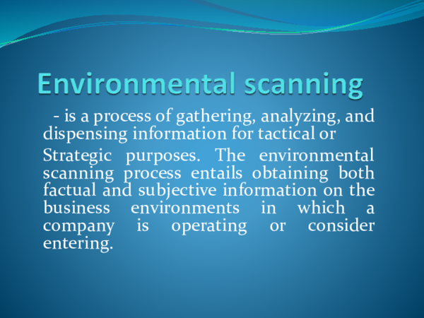 (PPT) Environmental scanning