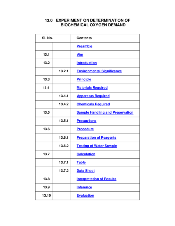 (PDF) 3.0 EXPERIMENT ON DETERMINATION OF BIOCHEMICAL OXYGEN DEMAND