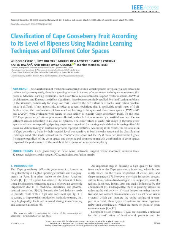 (PDF) Classification of Cape Gooseberry Fruit According to Its Level of ...