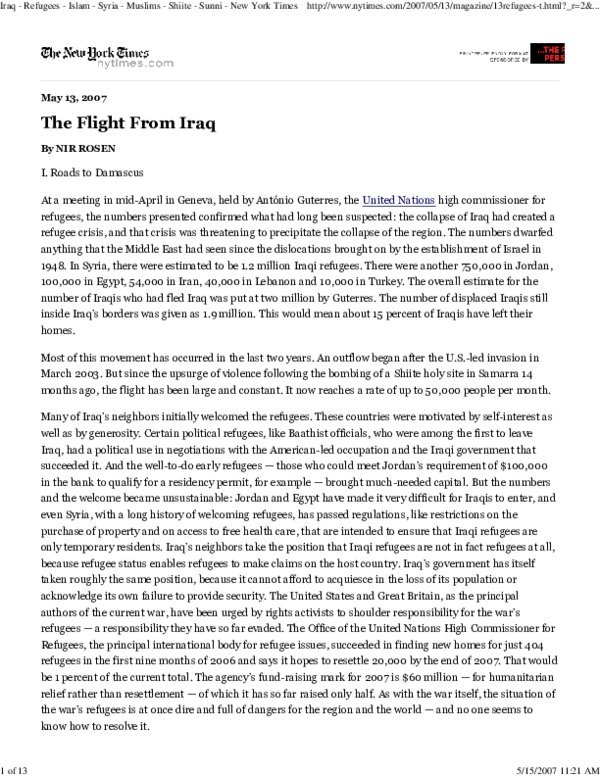 (PDF) The flight from Iraq