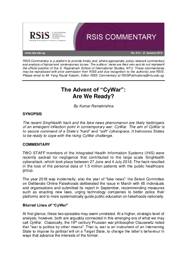(PDF) The Advent of 