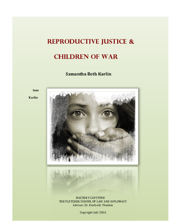 Reproductive Justice and Children of Rape